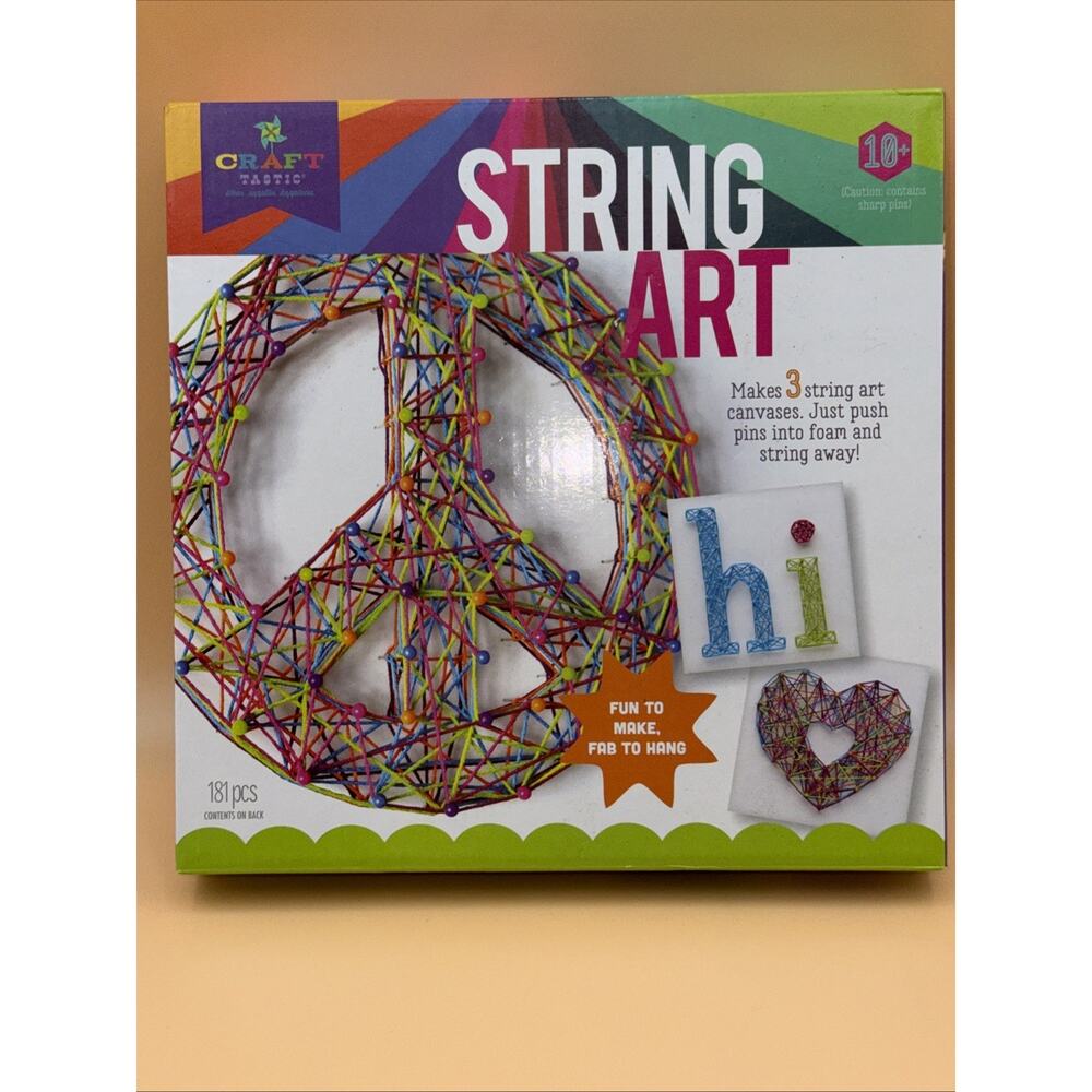 DIY String Art Craft Kit for Kids Everything Included For 3 Fun Arts & Crafts